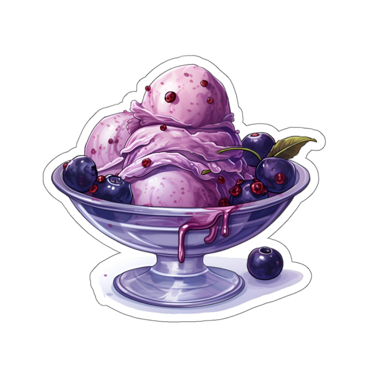 Blueberry Ice Cream Sticker