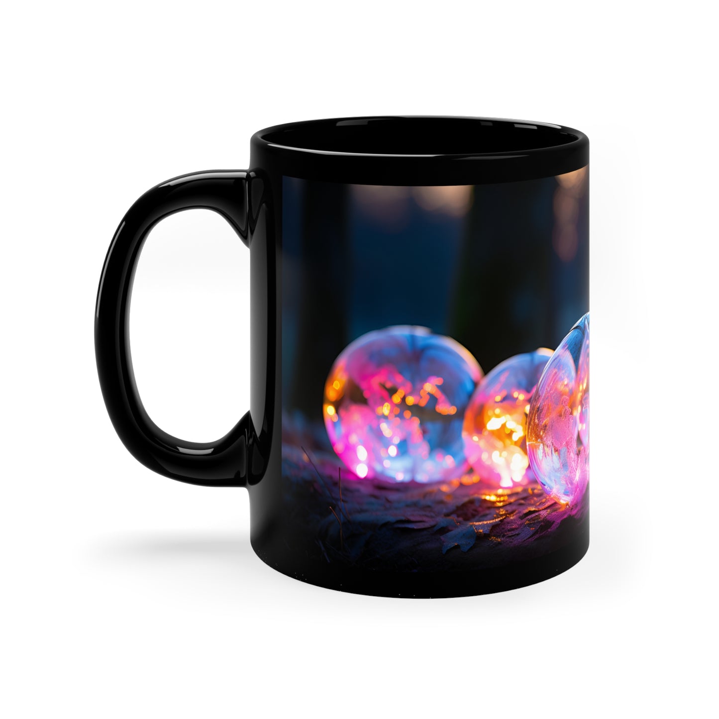 Black Bubble Mug 11oz Black Mug