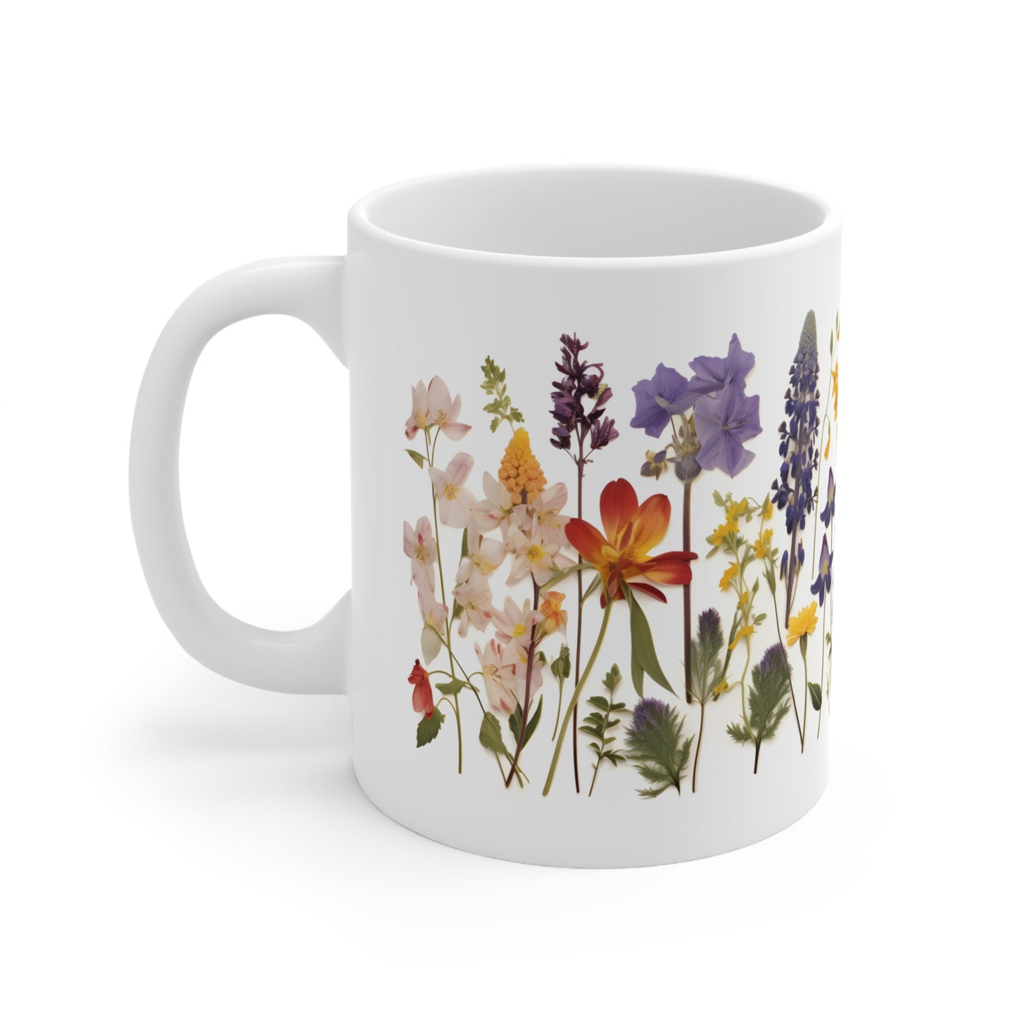 Flower Mug -  11 oz Ceramic Mug