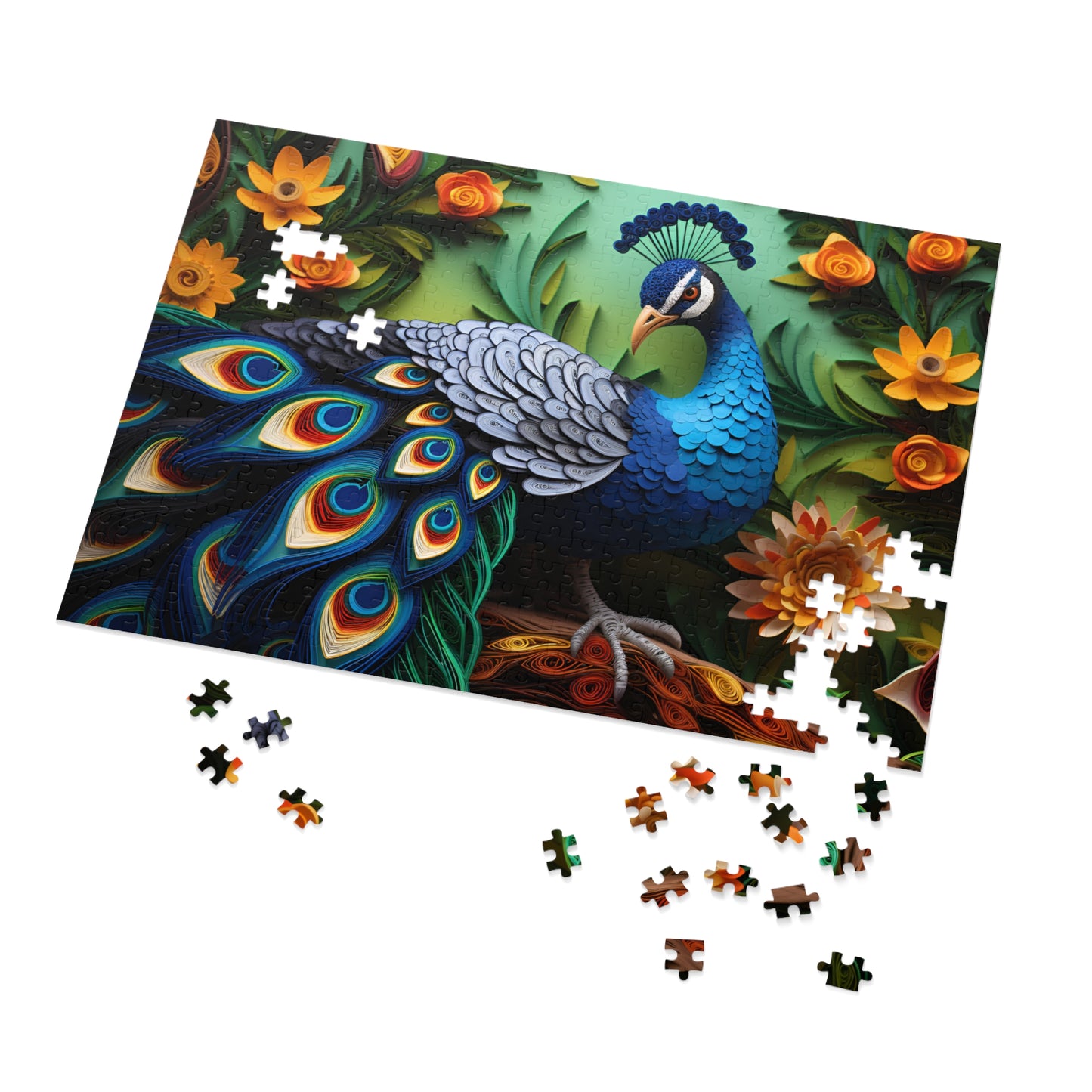 Paper Peacock Jigsaw Puzzle ( 500,1000-Piece)