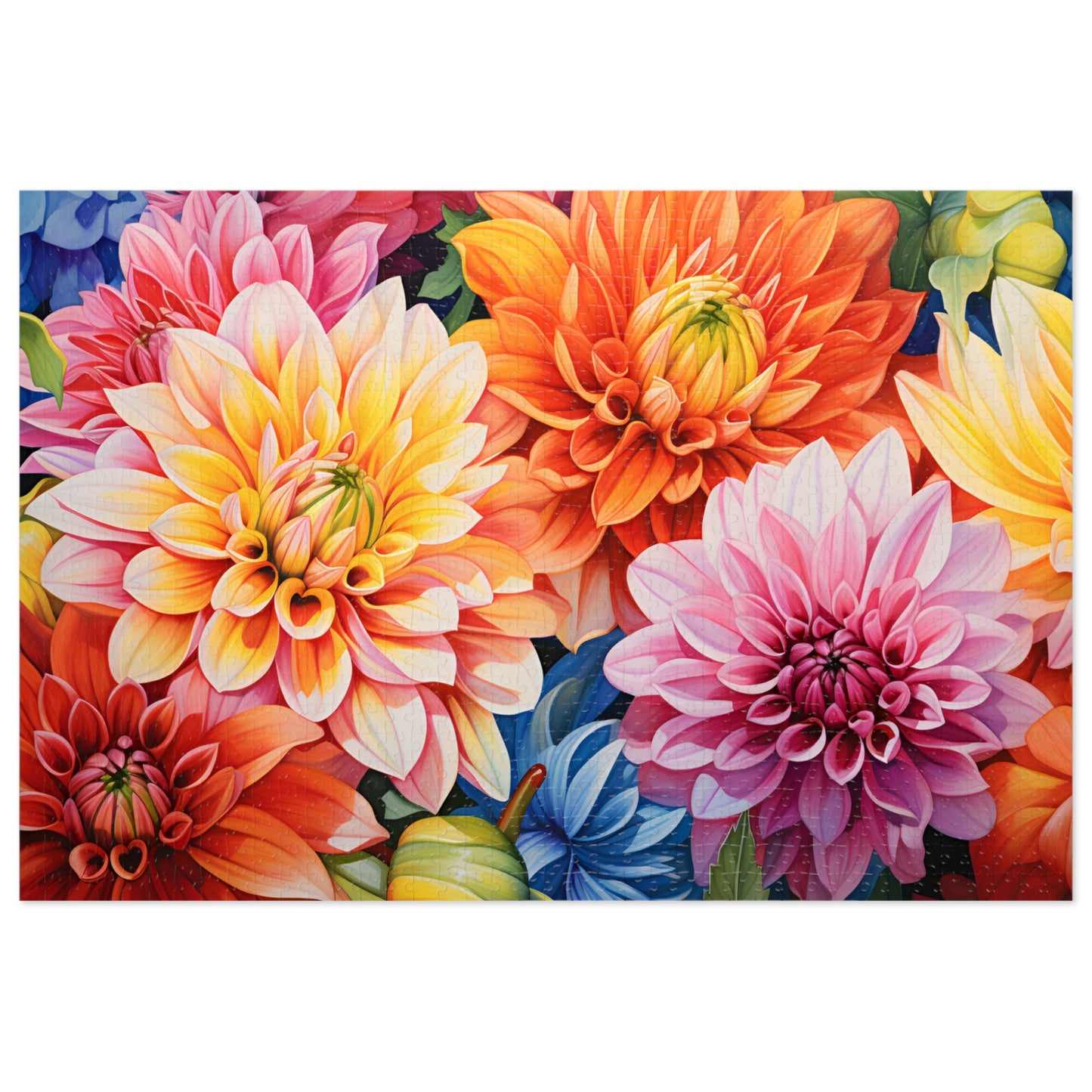 Dahlias Jigsaw Puzzle ( 500,1000-Piece)