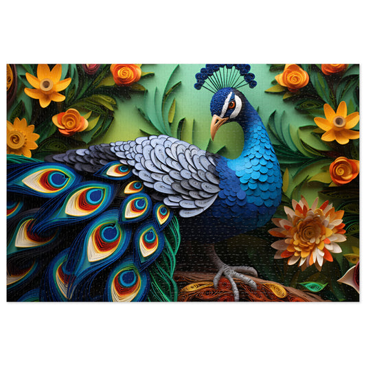 Paper Peacock Jigsaw Puzzle ( 500,1000-Piece)