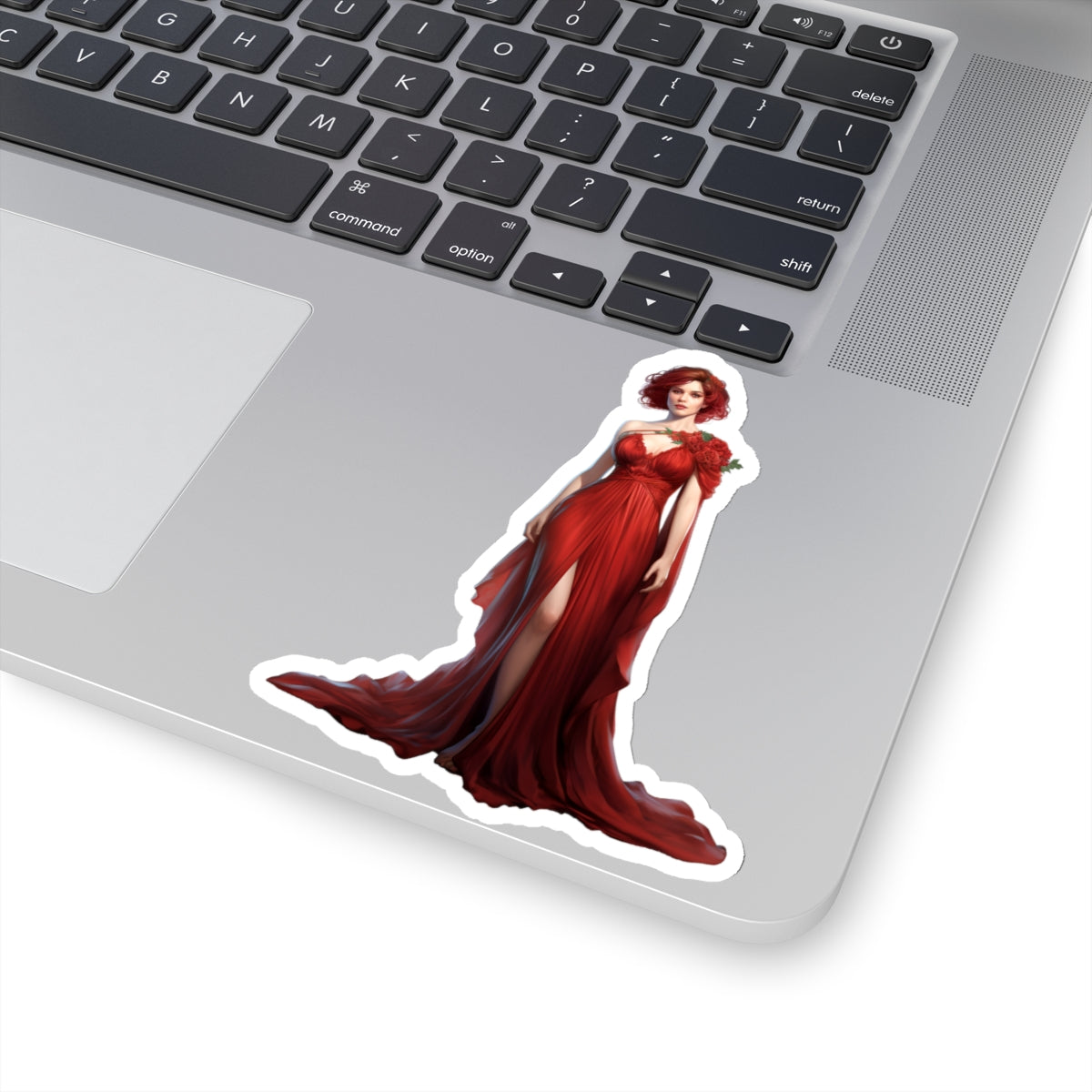 Woman in Red Sticker