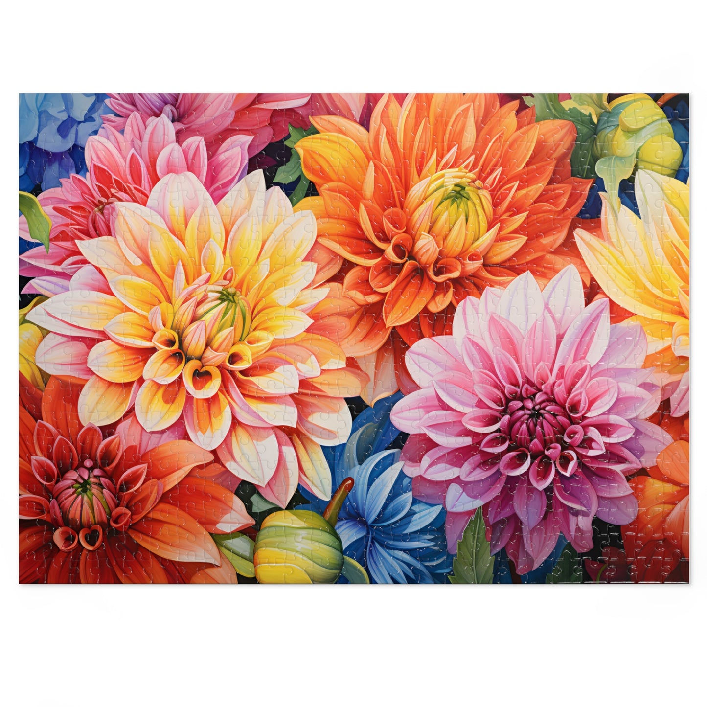 Dahlias Jigsaw Puzzle ( 500,1000-Piece)