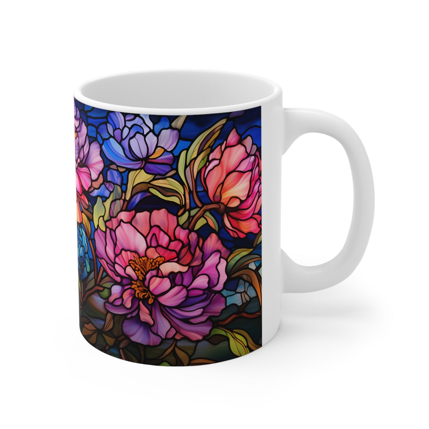 Stained Glas Peony Mug