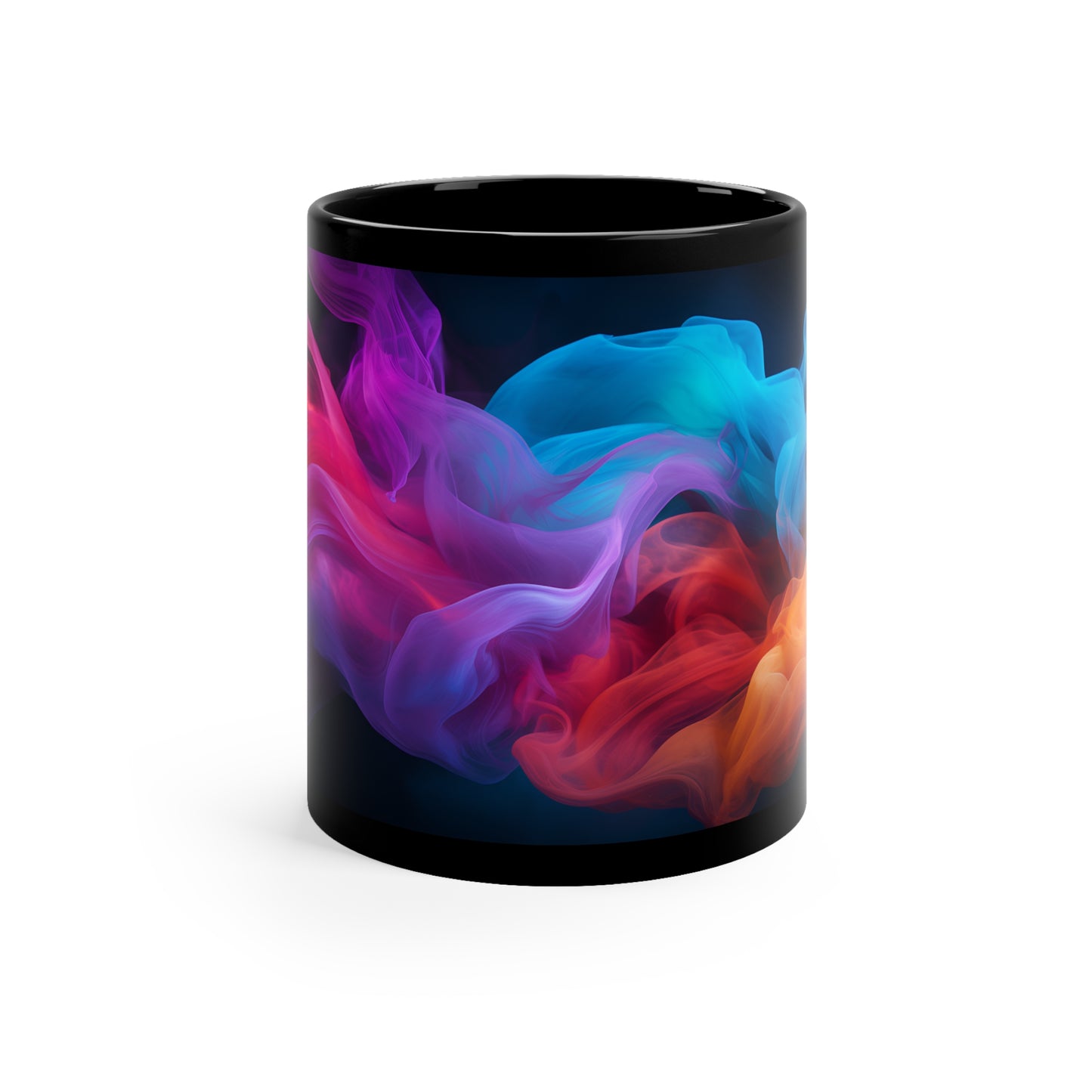 Colorful Smoke Mug - 11oz Black Mug