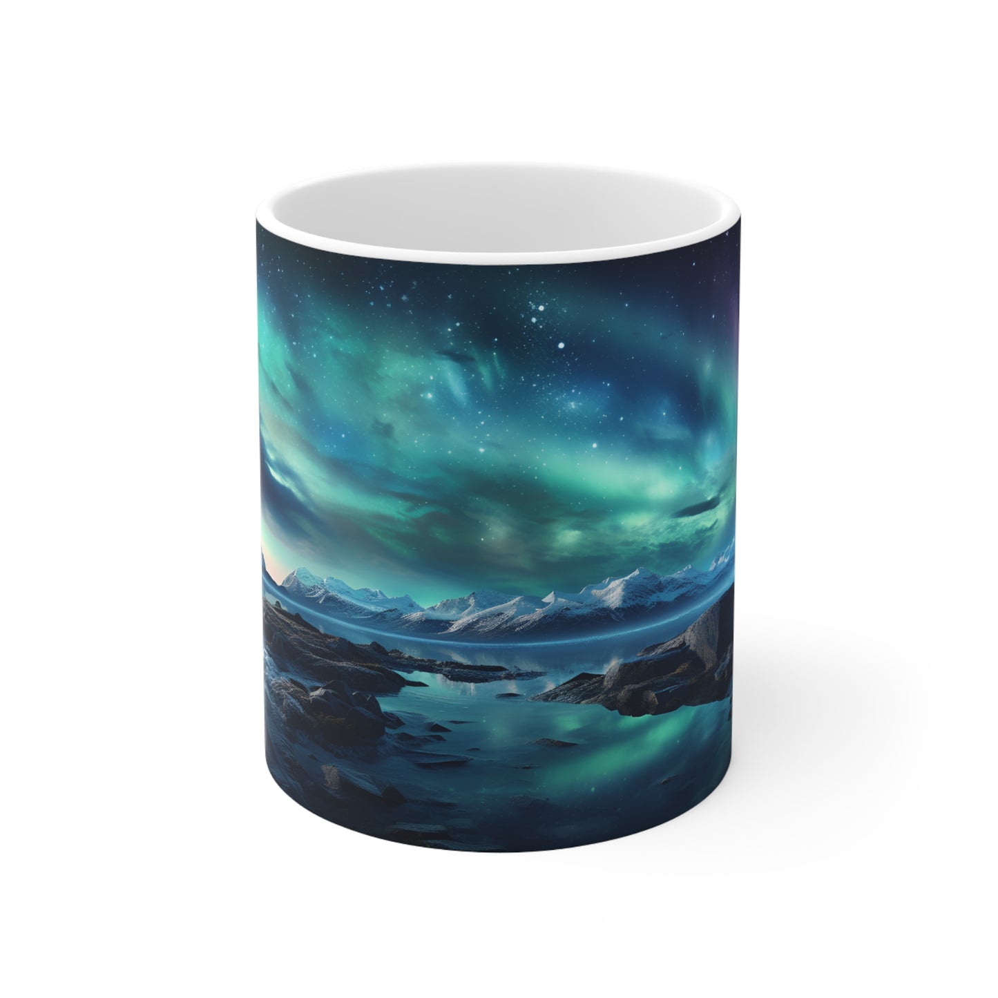 Aurora Borealis Mug - 11 oz Ceramic Coffee Mug