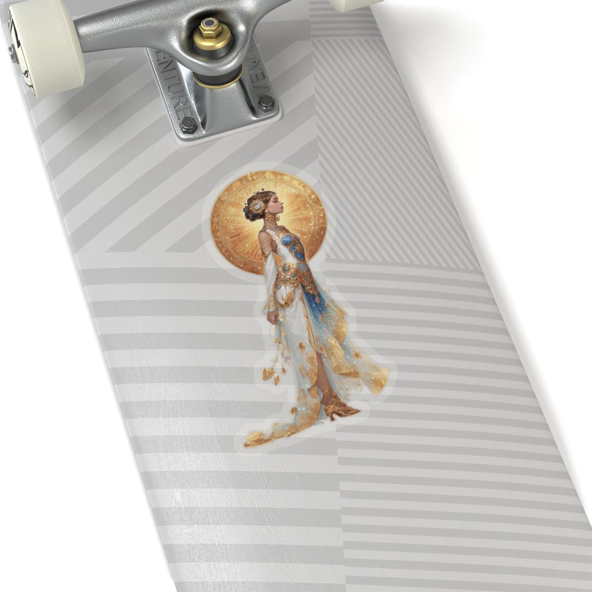 Beautiful Woman in White Dress Sticker