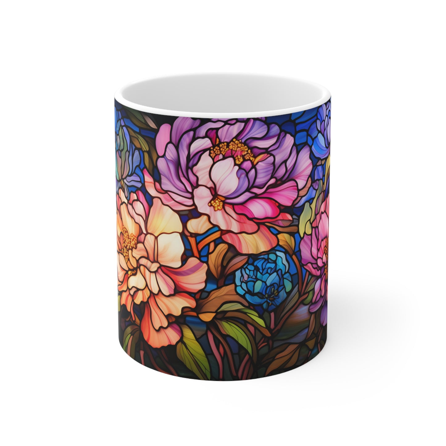 Stained Glas Peony Mug