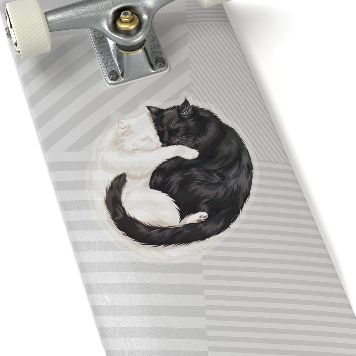 Black Cat and White Cat Sticker