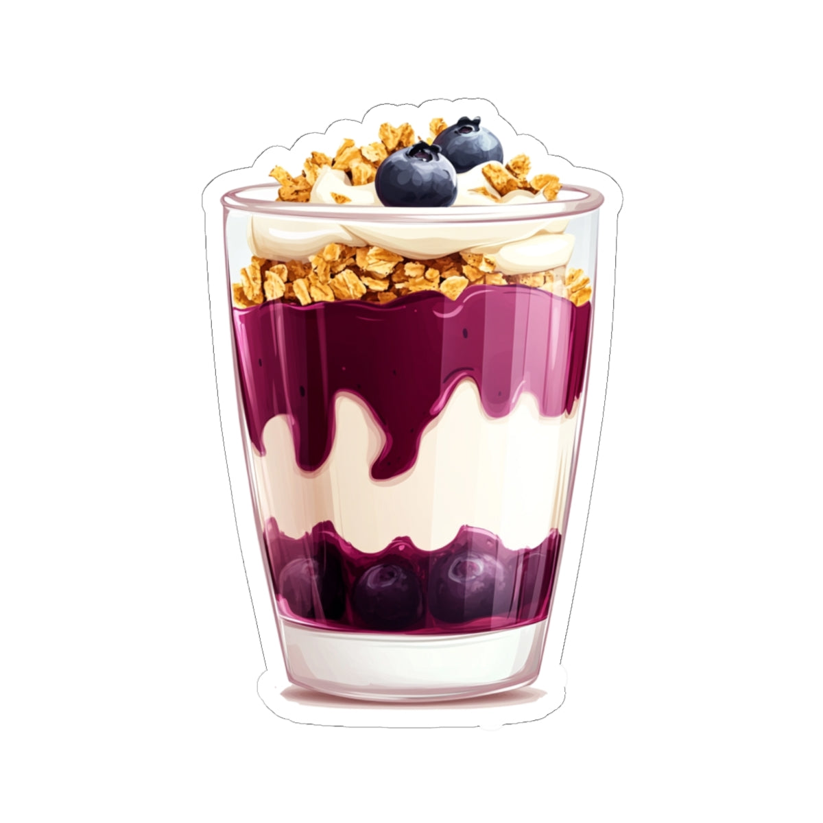 Blueberry Parfait Sticker