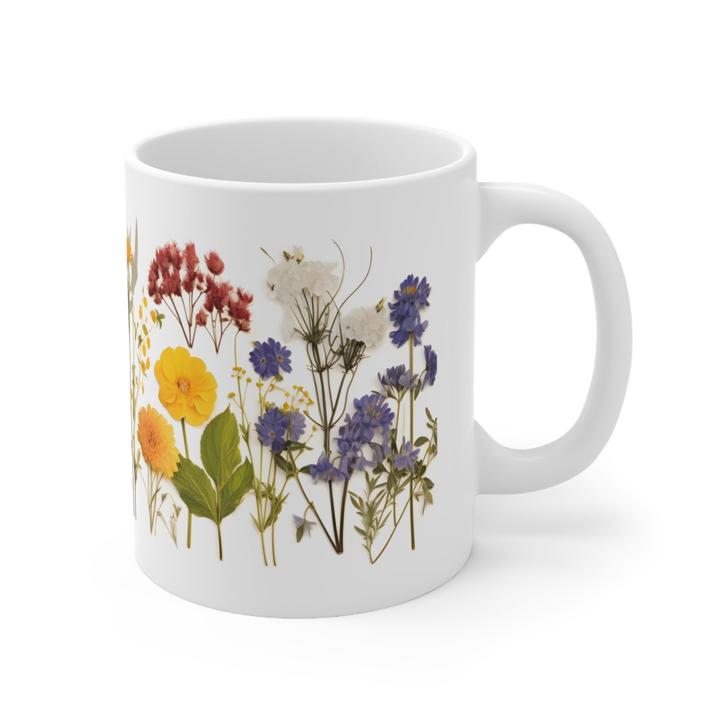 Flower Mug -  11 oz Ceramic Mug