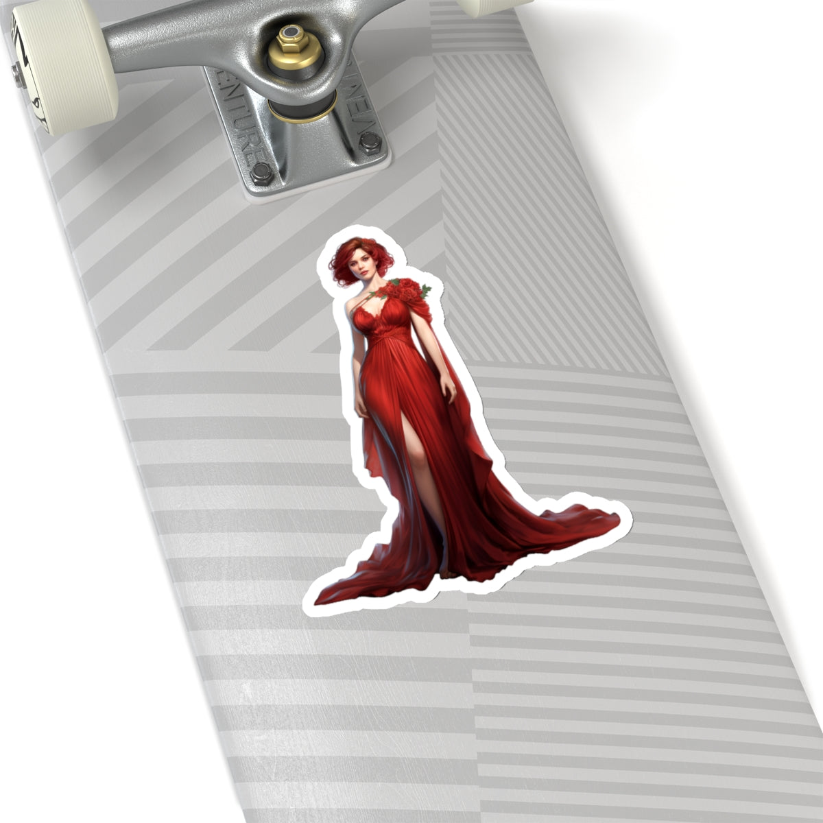 Woman in Red Sticker