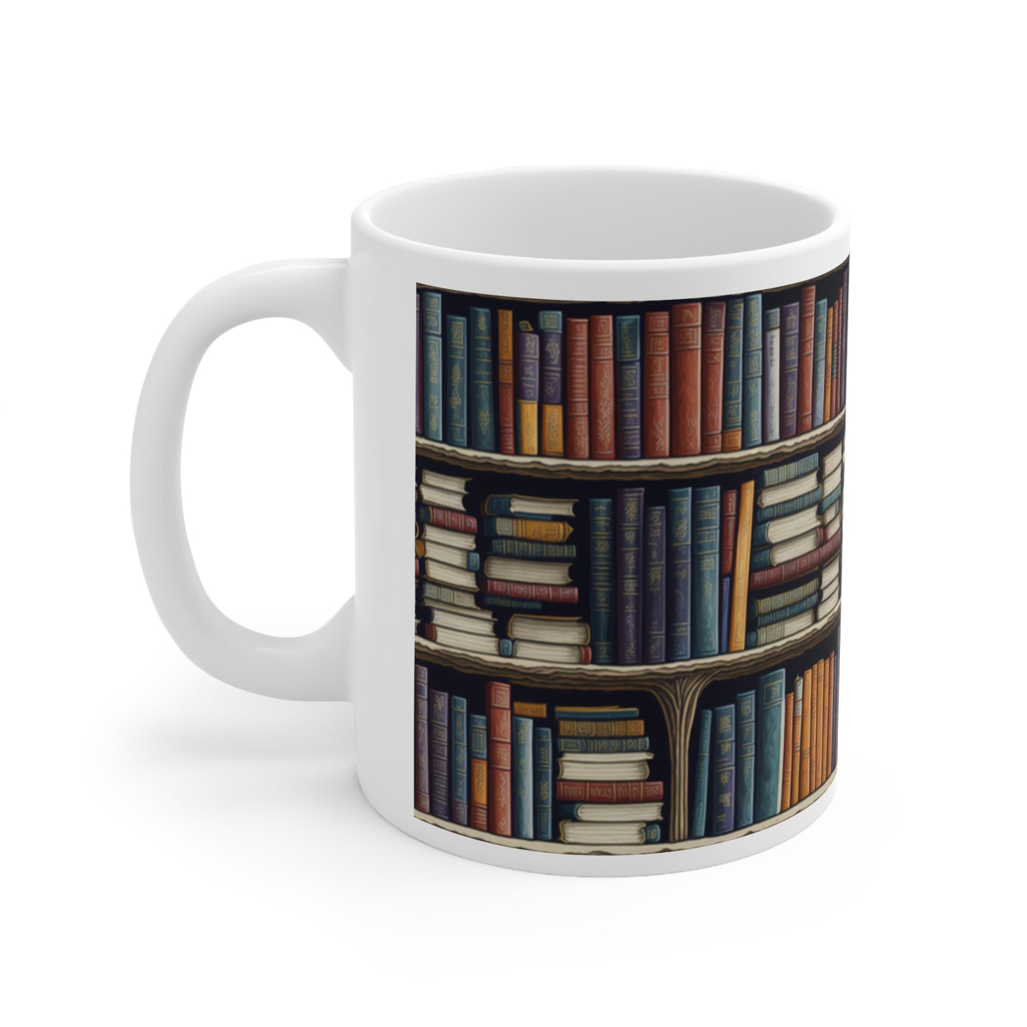 Book Shelves Ceramic Mug 11oz
