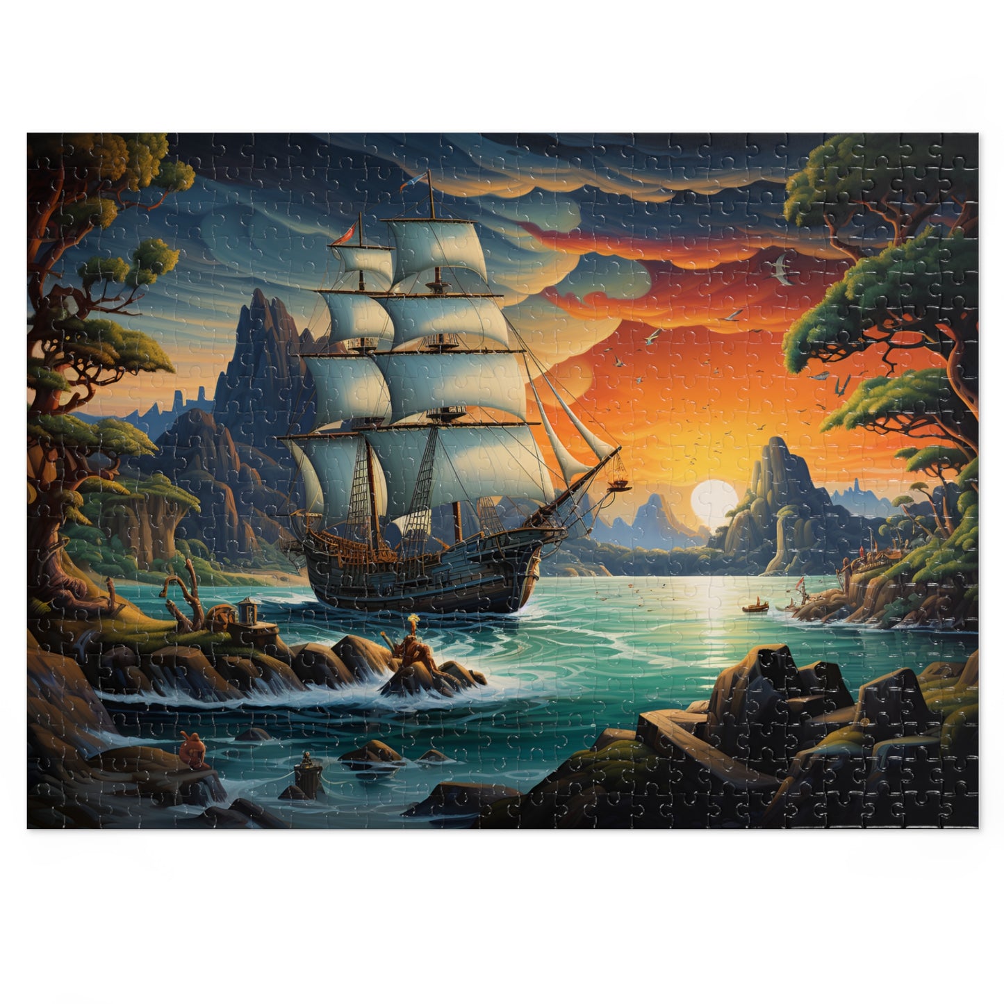 Sailing Ship Adventure Jigsaw Puzzle ( 500,1000-Piece)