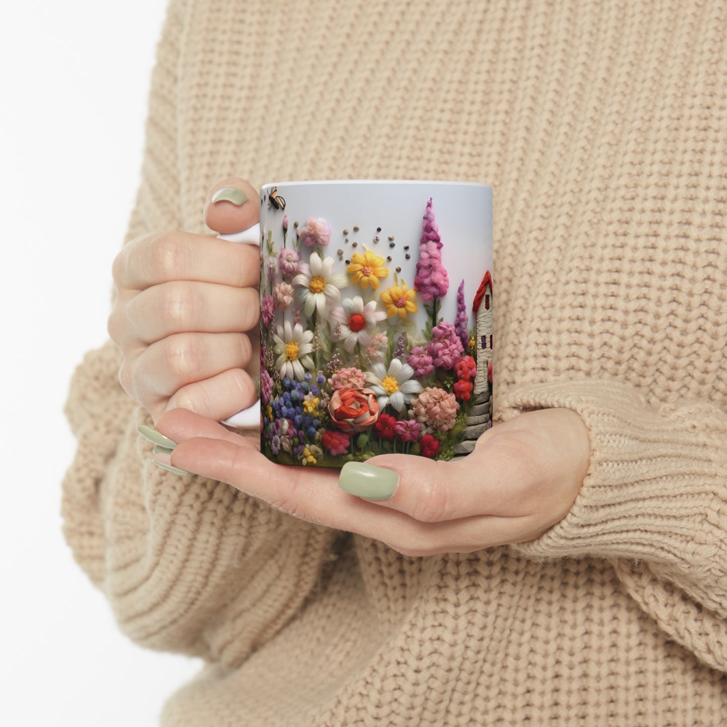 Felted Cottage Garden Mug