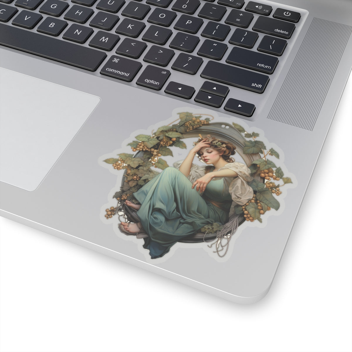 Beautiful Woman with Grapes Sticker