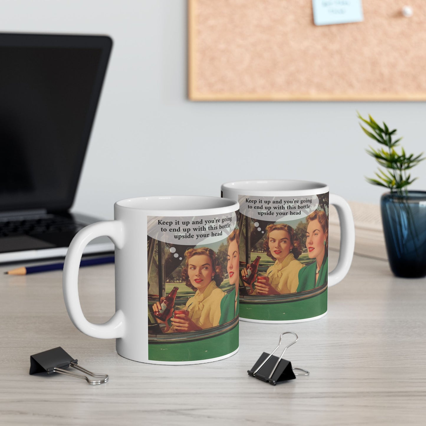Bottle Upside The Head Mug