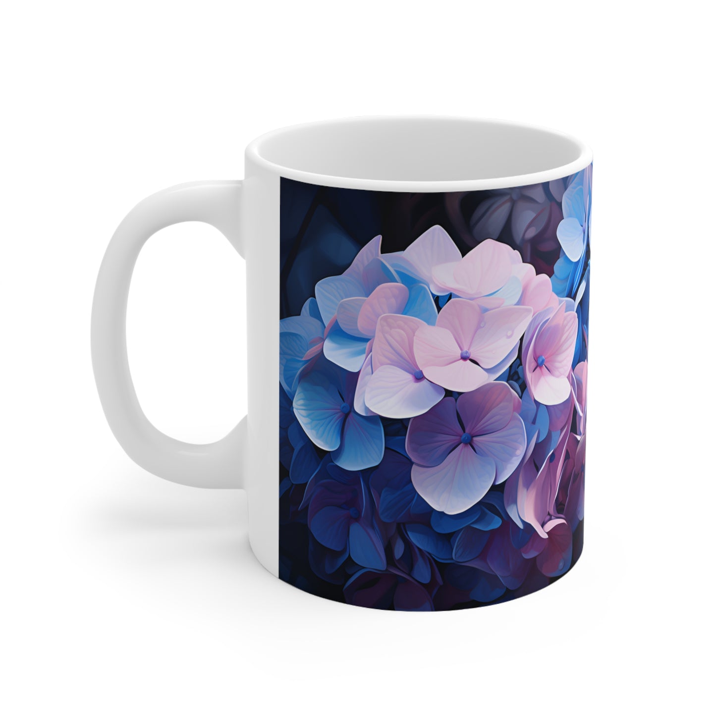 Hydrangea Bloom Mug - 11 oz Ceramic Mug -