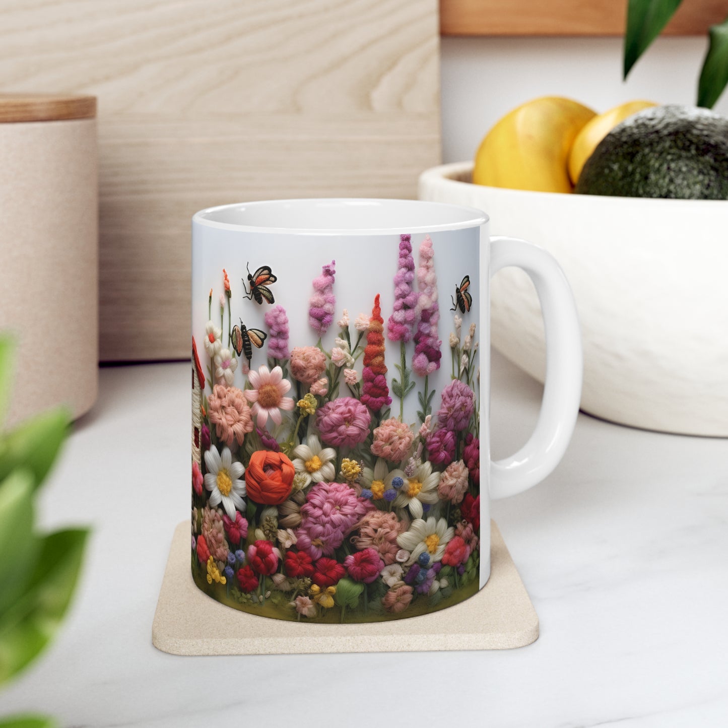 Felted Cottage Garden Mug