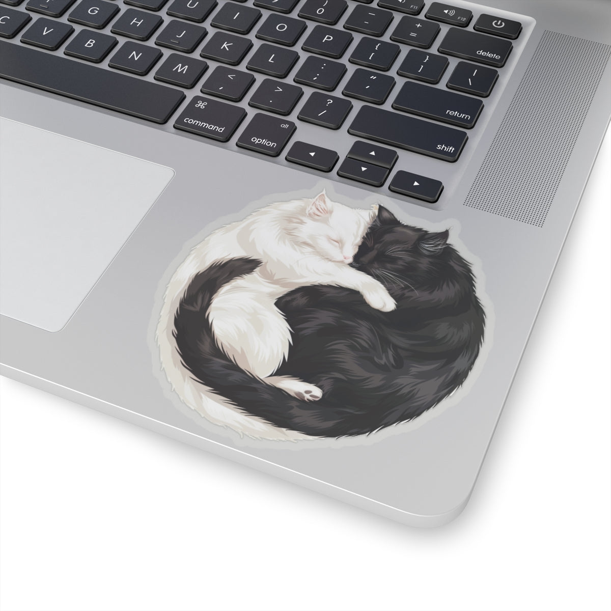 Black Cat and White Cat Sticker