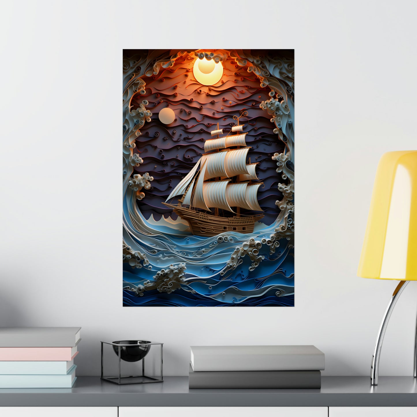 Copy of Paper Quill Ocean Design Poster