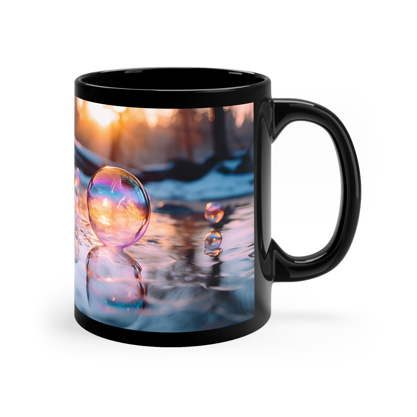 Black Bubble Mug 11oz Black Mug