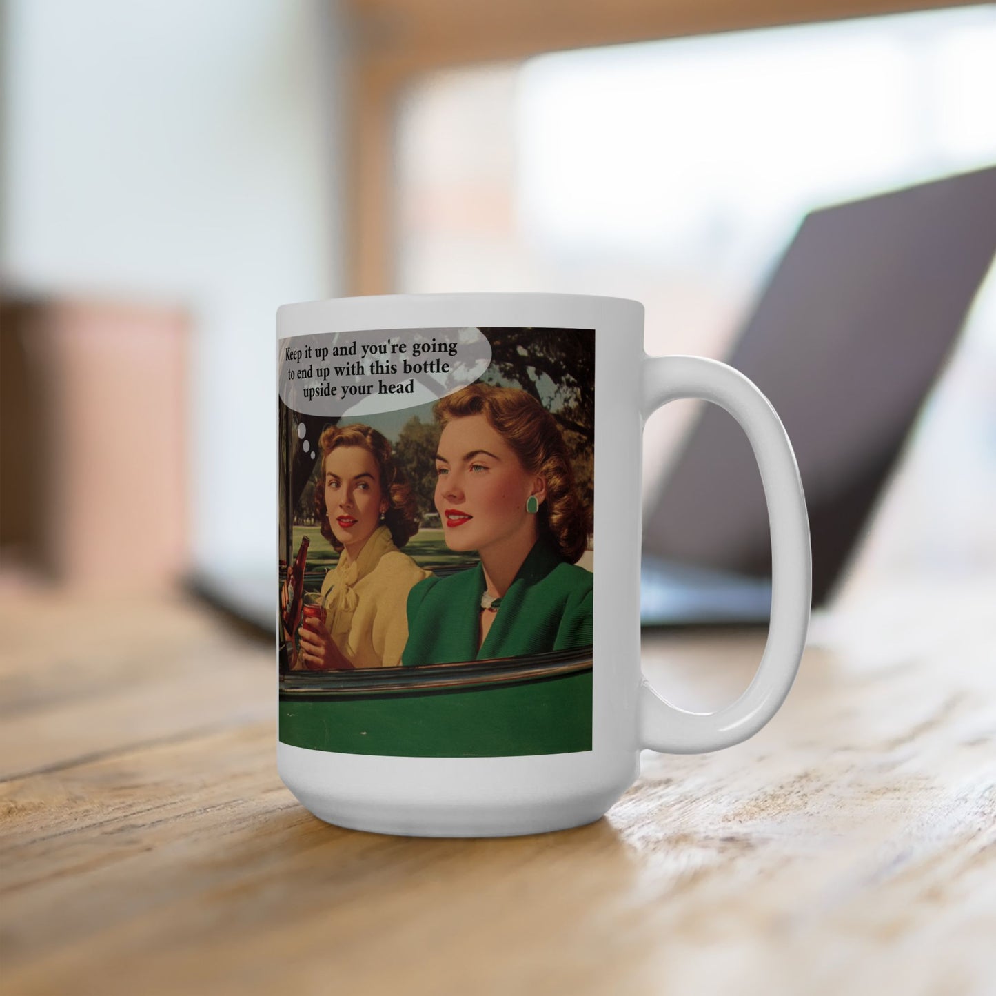 Bottle Upside The Head Mug