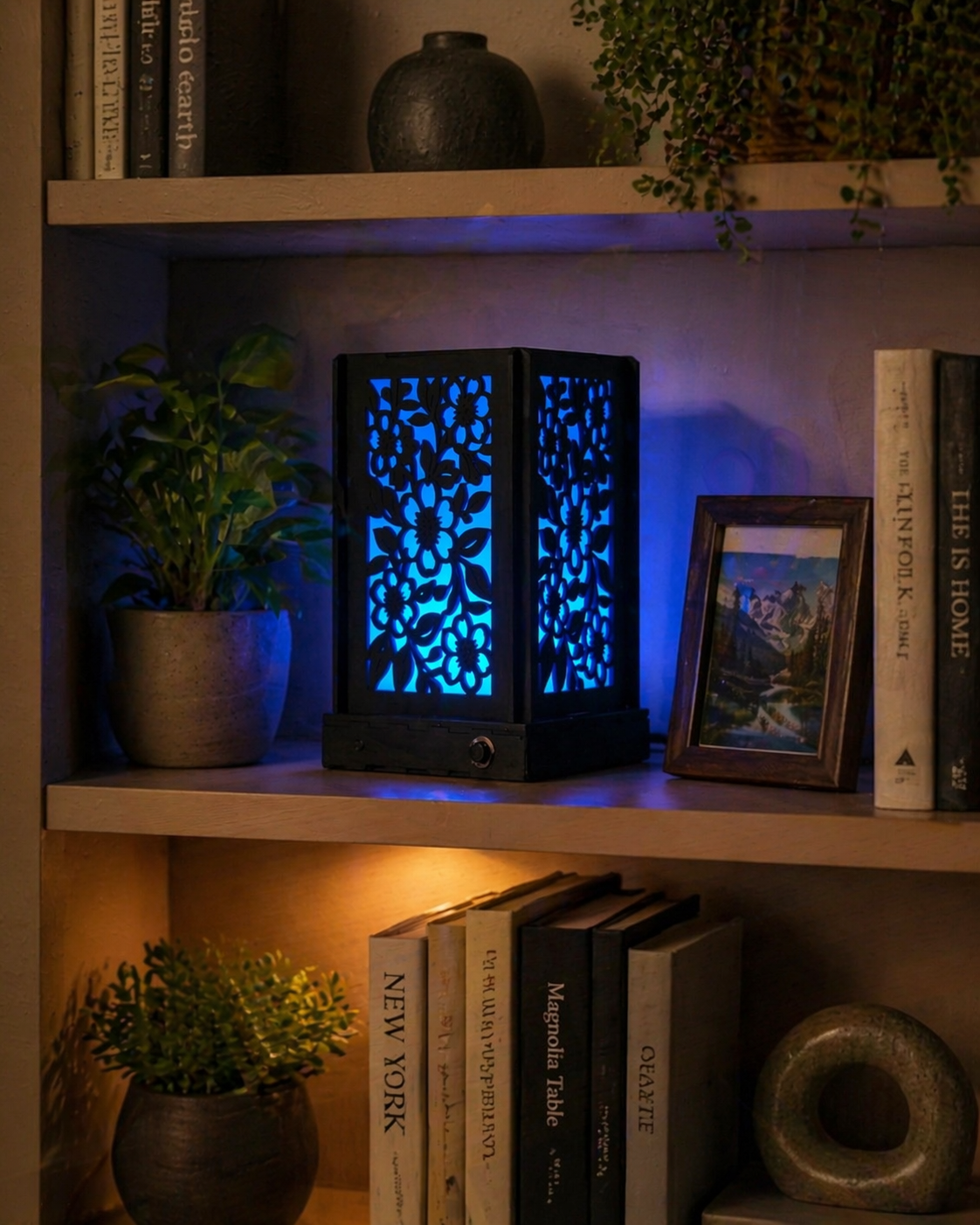 Floral Cut Out Colorful Lantern