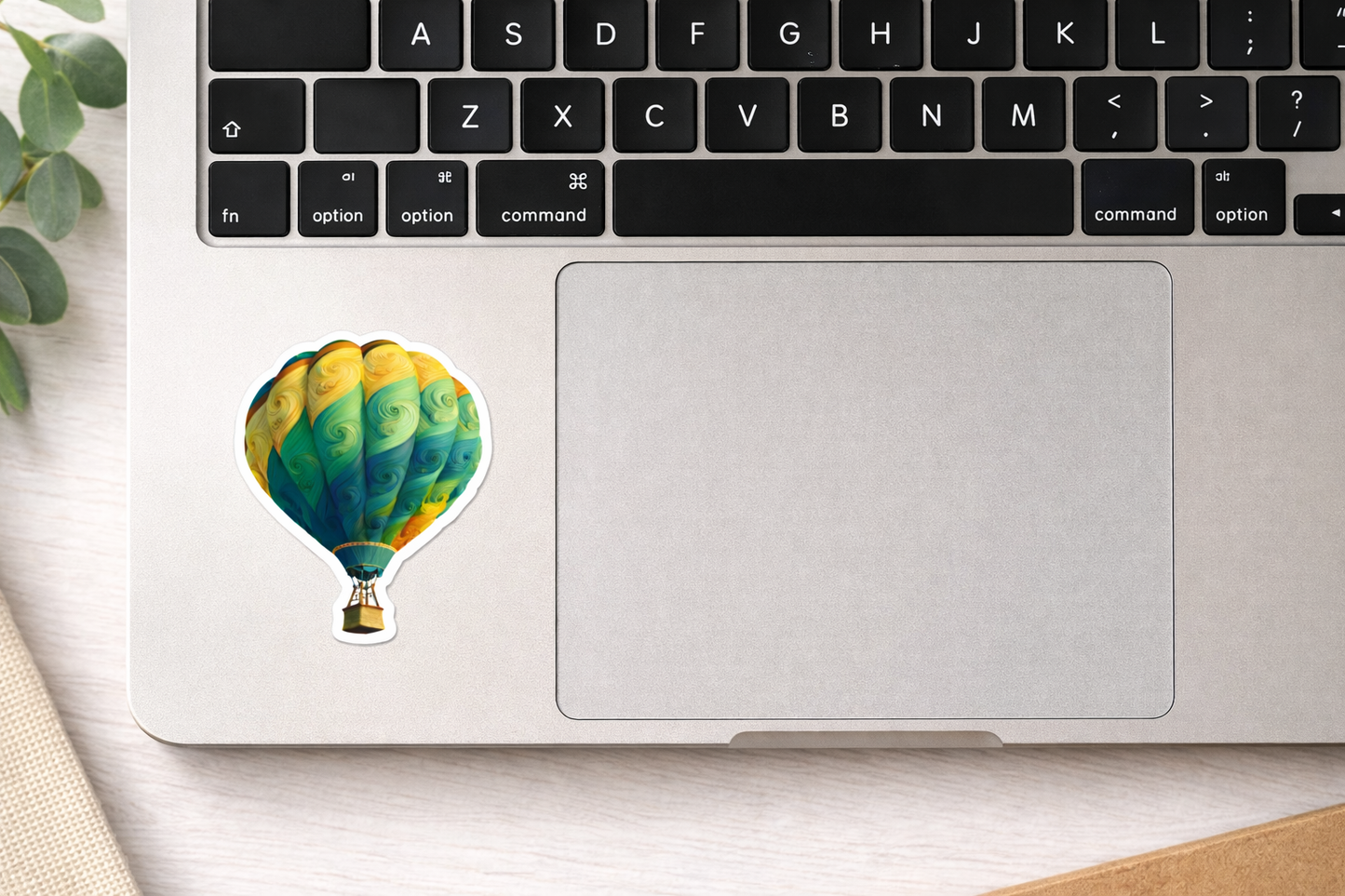Multicolor Hot Air Balloon Sticker