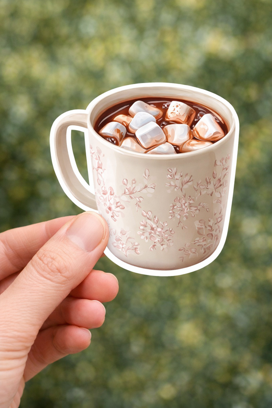 Hot Chocolate with Marshmallows Sticker