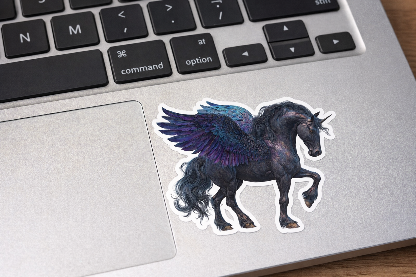 Black Pegasus Horse Sticker