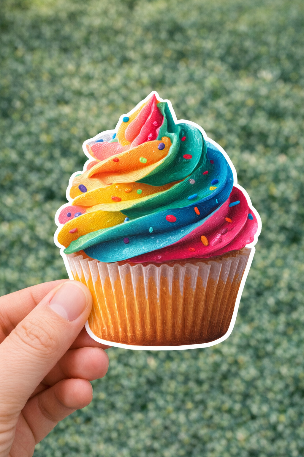 Colorful Cupcake Sticker