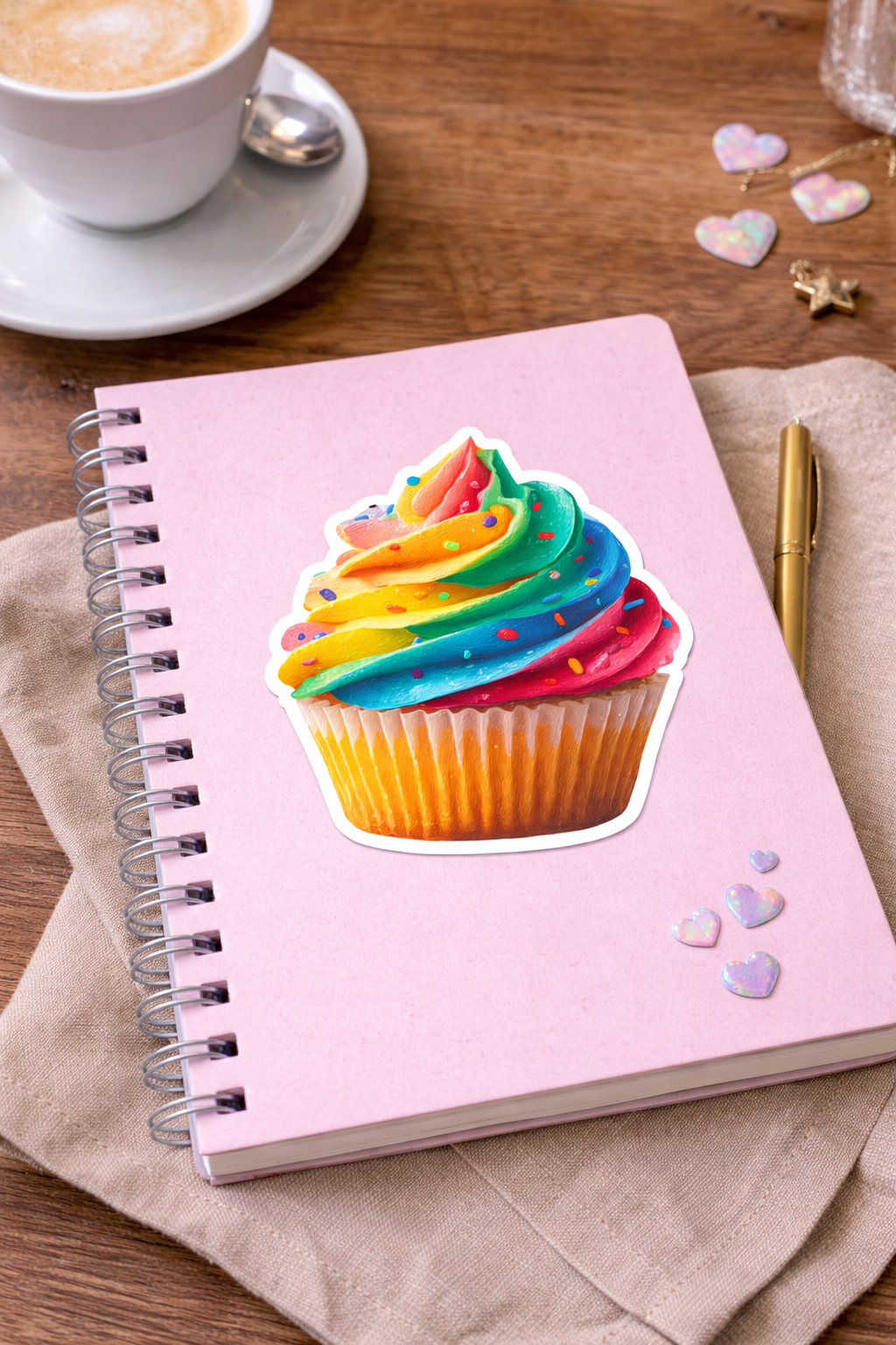 Colorful Cupcake Sticker