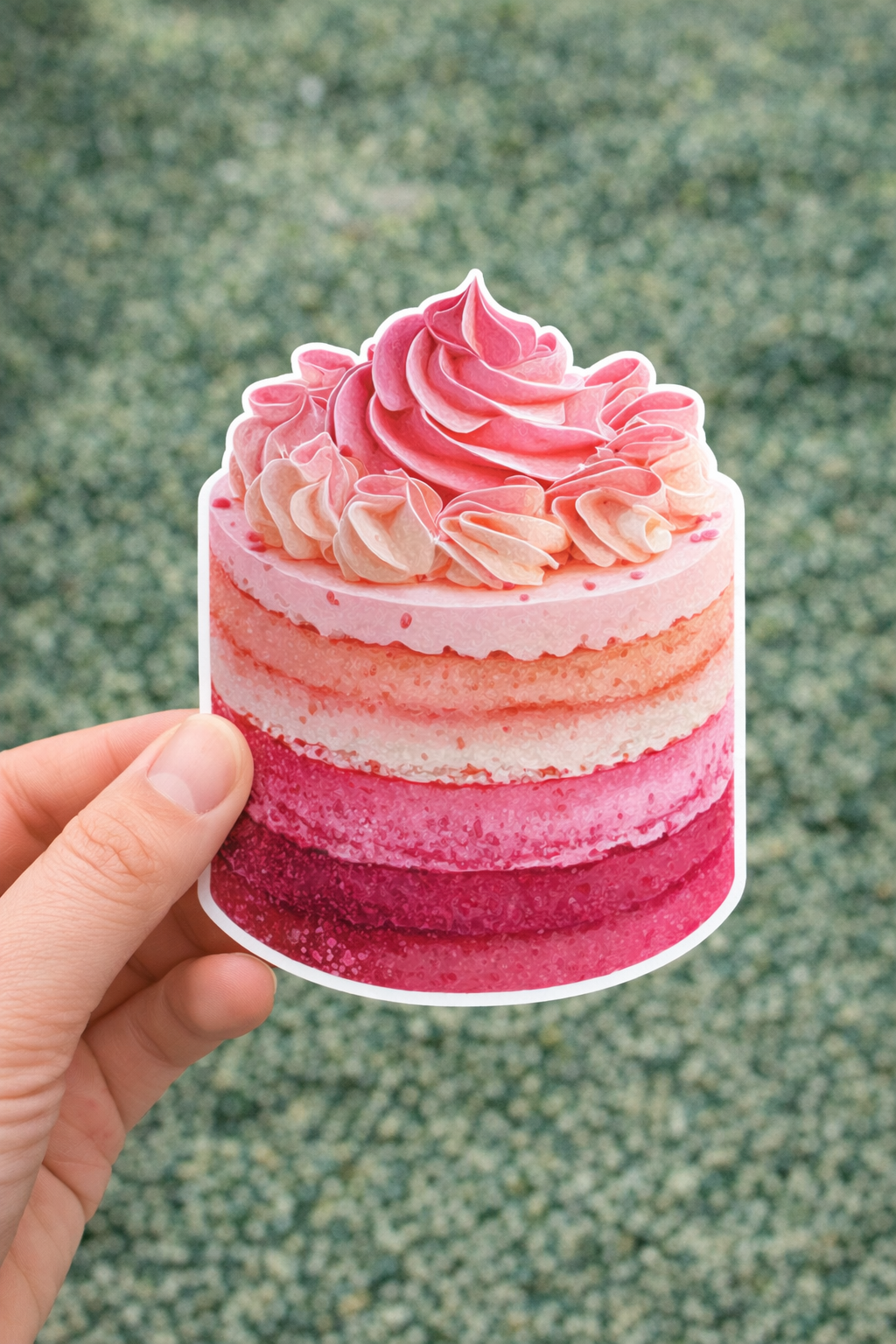 Pink Ombre Cake Sticker