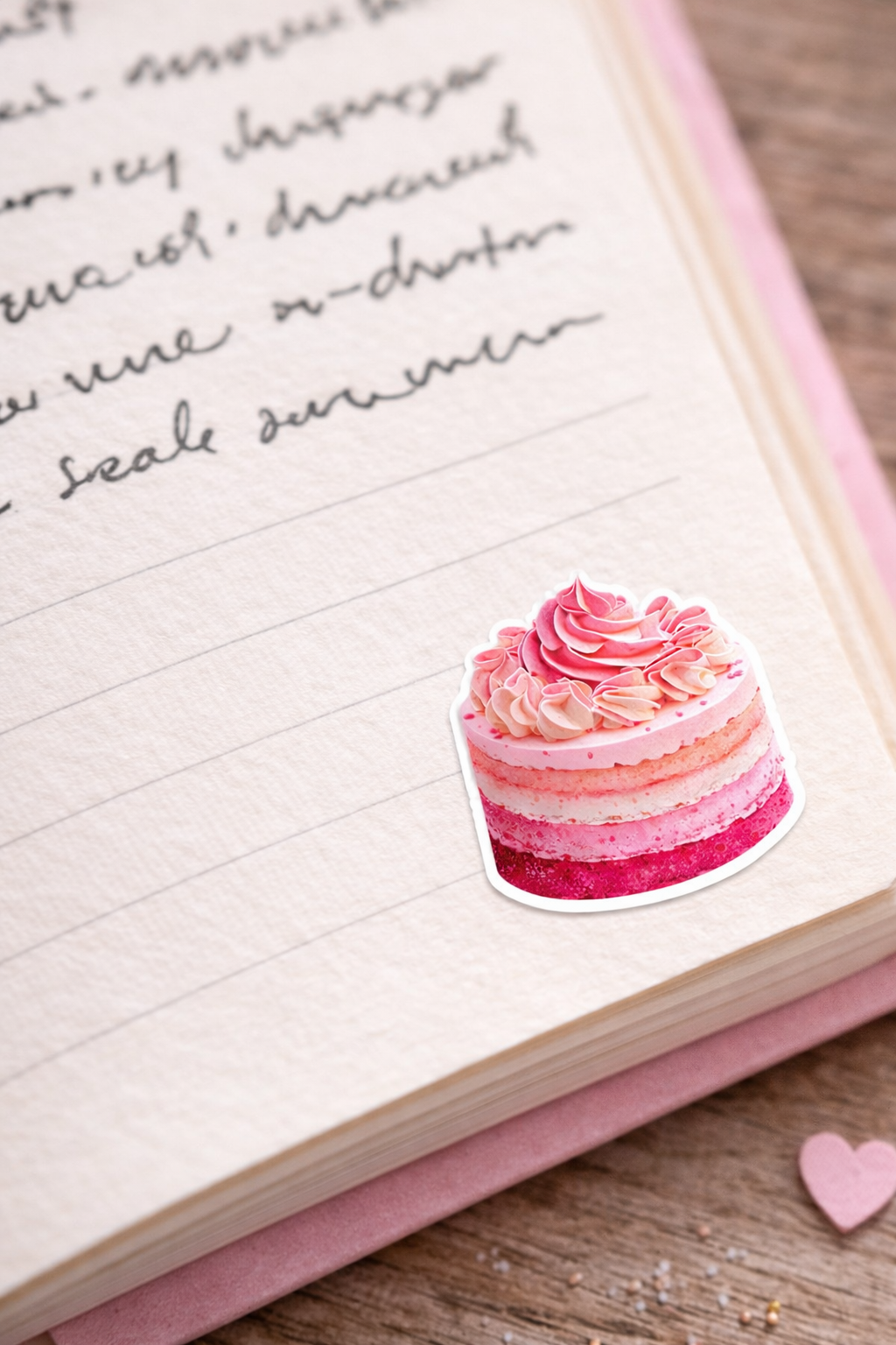 Pink Ombre Cake Sticker