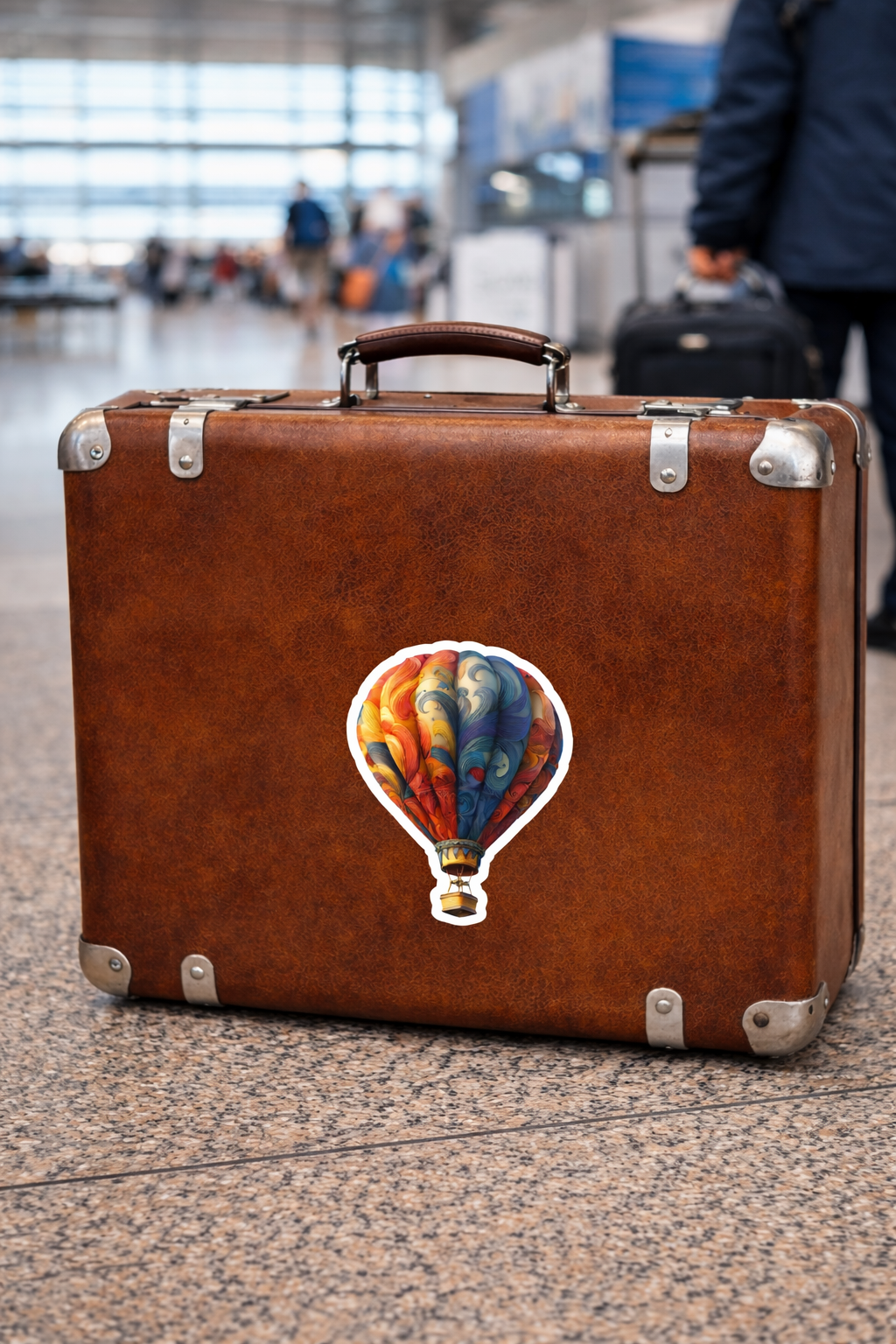 Swirl Hot Air Balloon Sticker