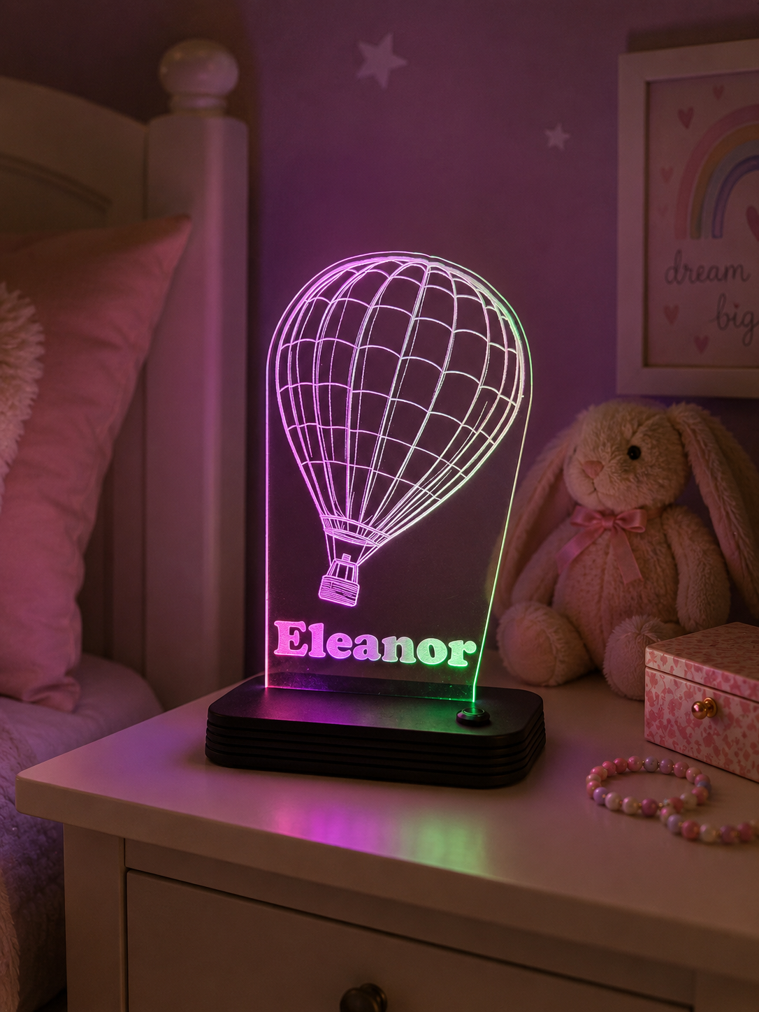 Customized Light-up Hot Air Balloon Acrylic LED Sign