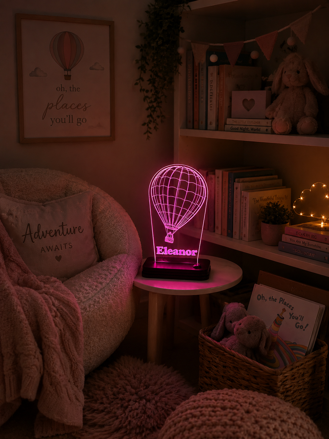Customized Light-up Hot Air Balloon Acrylic LED Sign