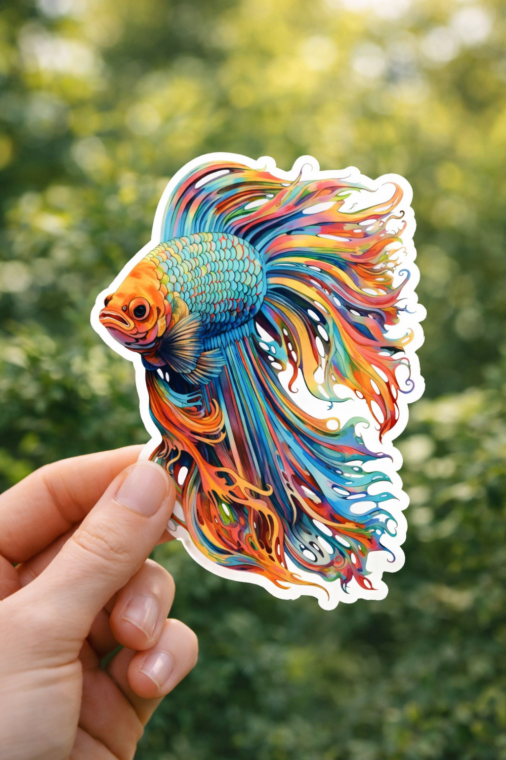 Rainbow Betta Sticker