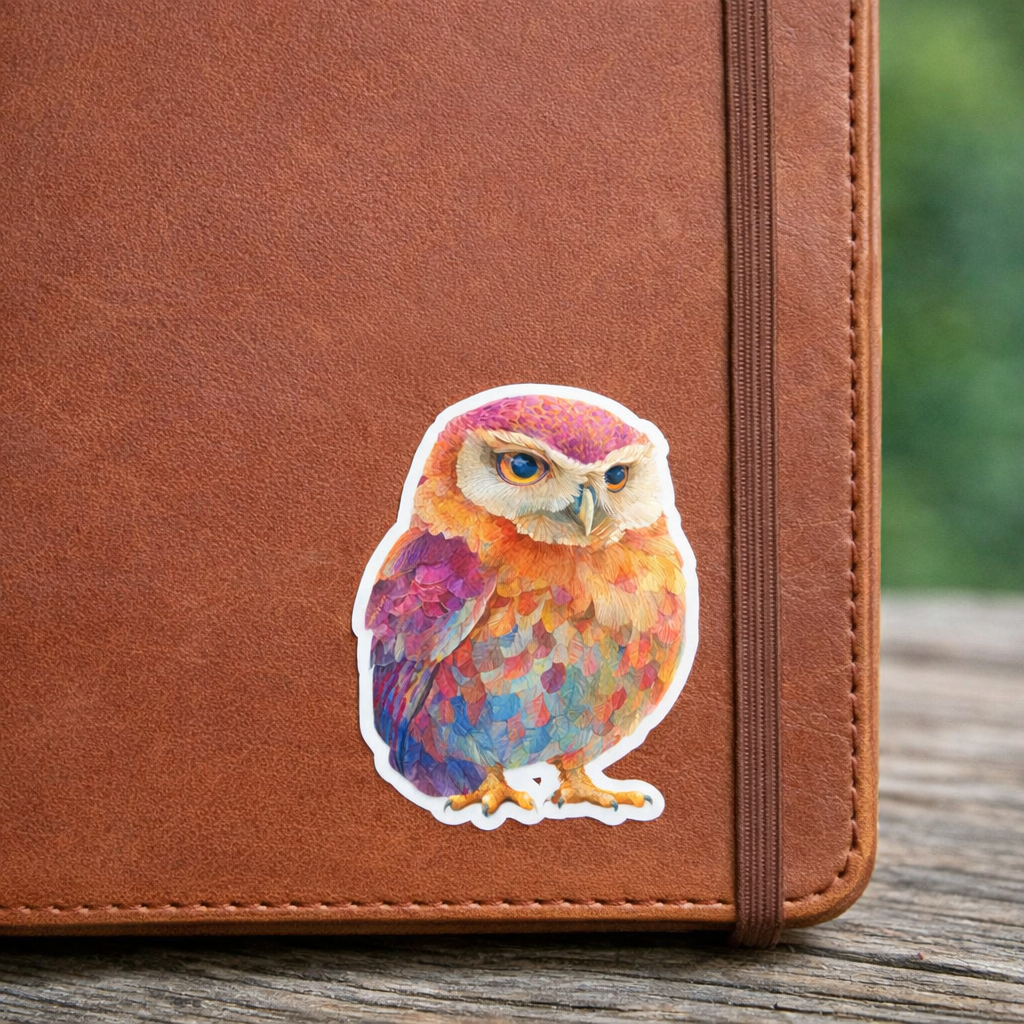 Colorful Owl Sticker