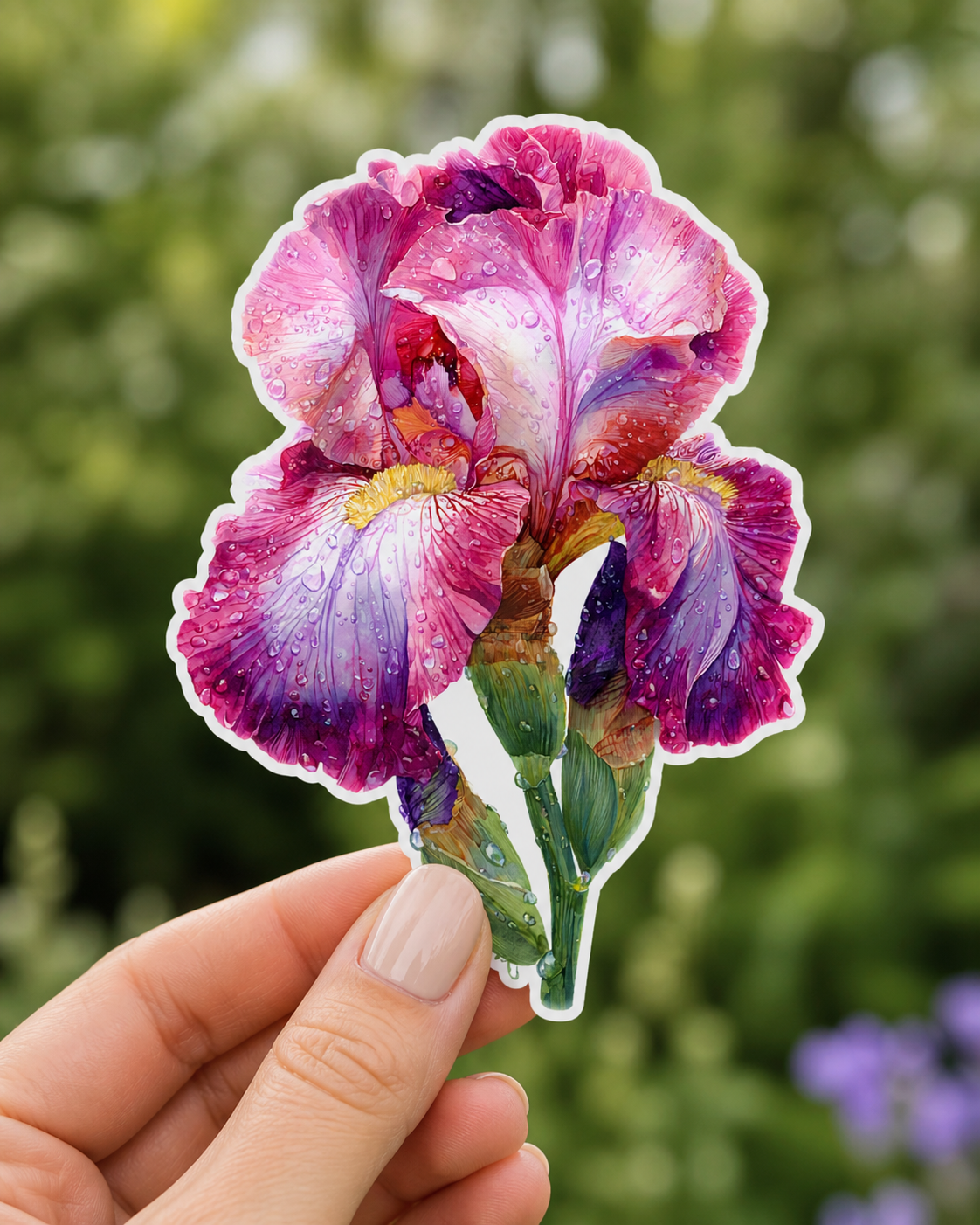 Pink Iris Sticker