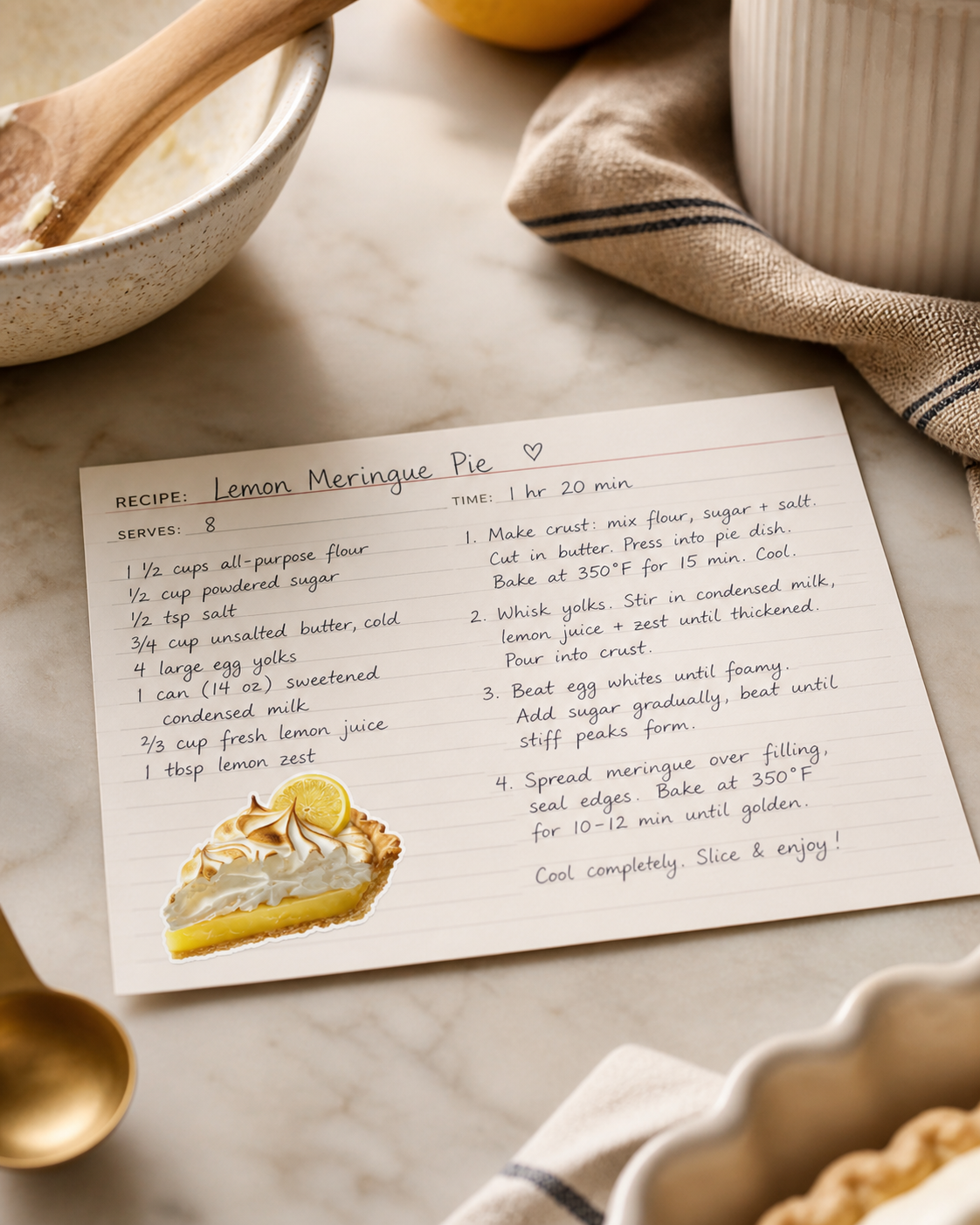 Lemon Meringue Pie Sticker