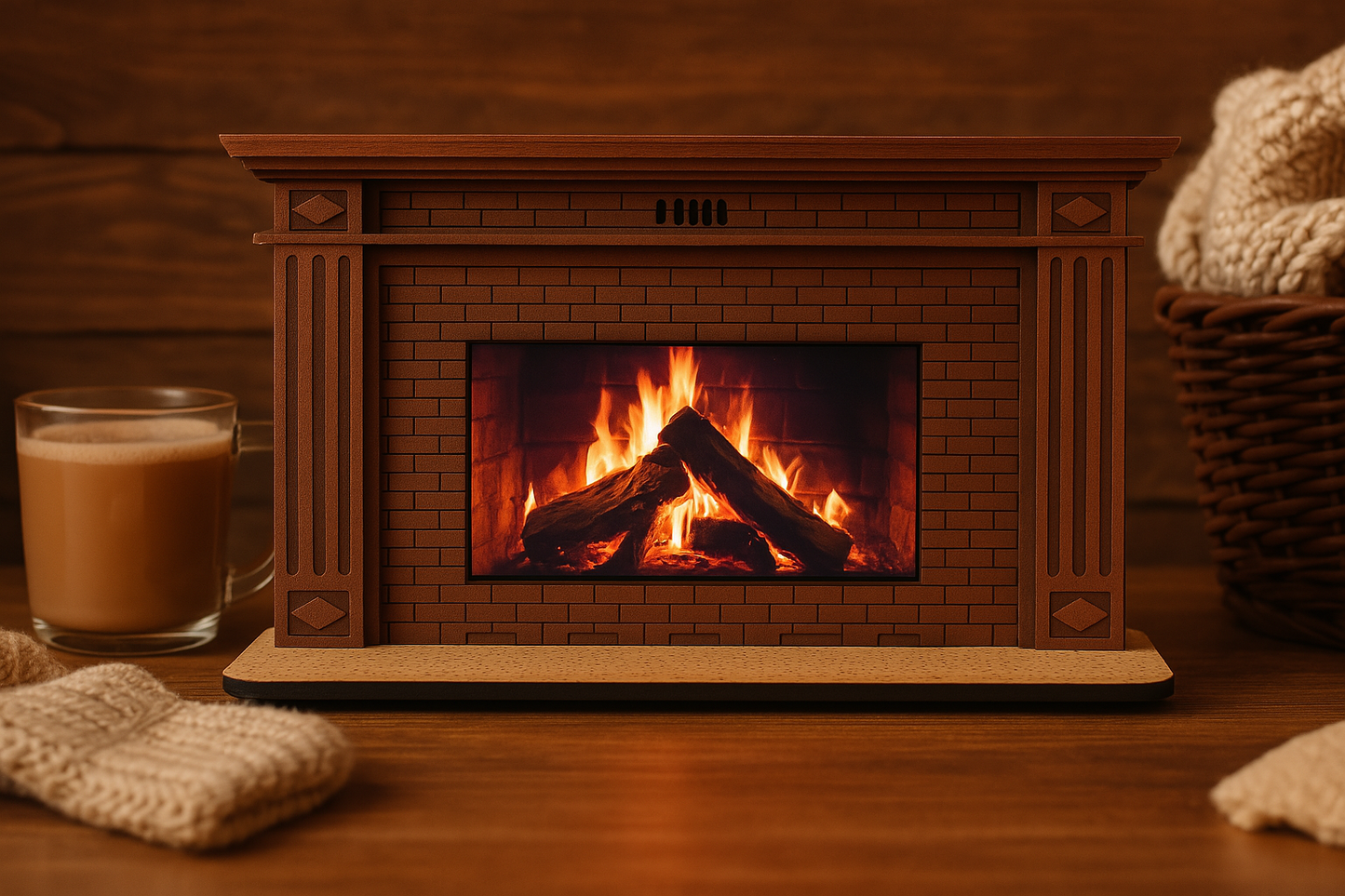 LCD Desktop Fireplace