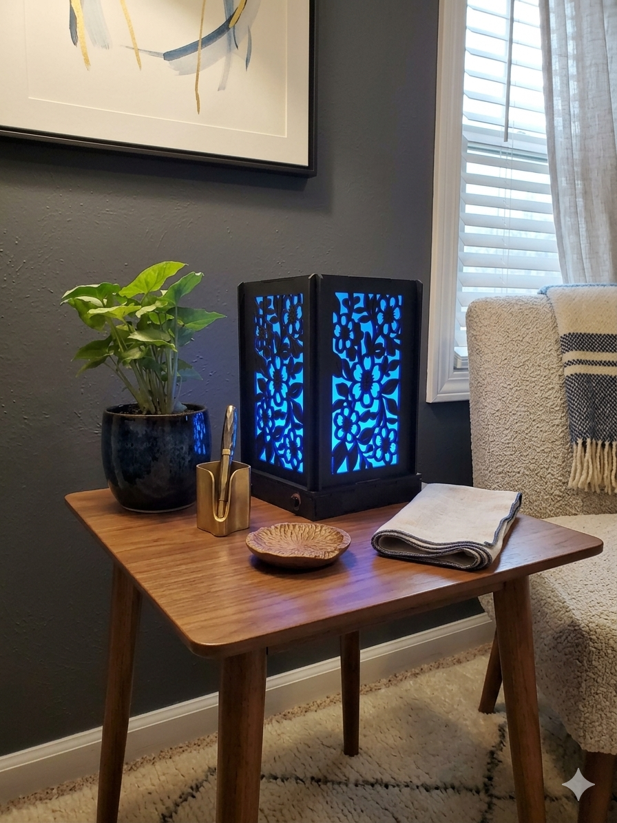 Floral Cut Out Colorful Lantern