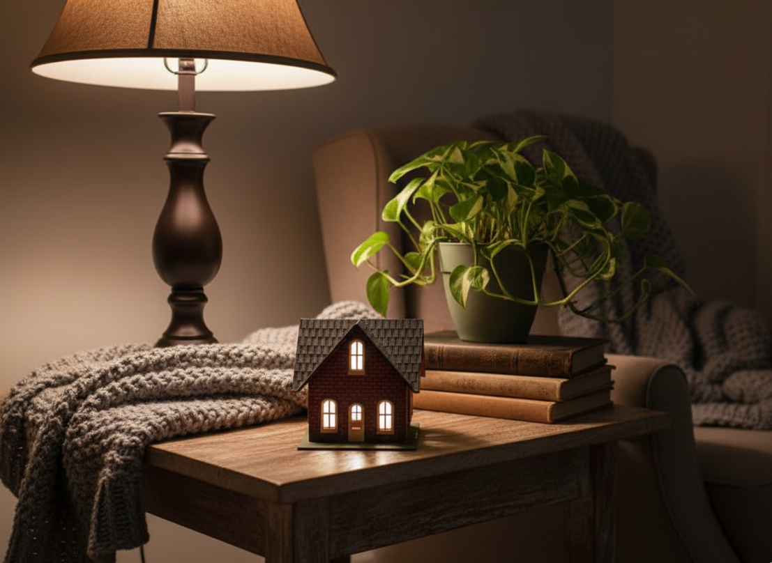 Miniature Fairy House – Hemlock Hollow | Plant Shelf Decor | Whimsical Laser-Cut DIY Tiny Home
