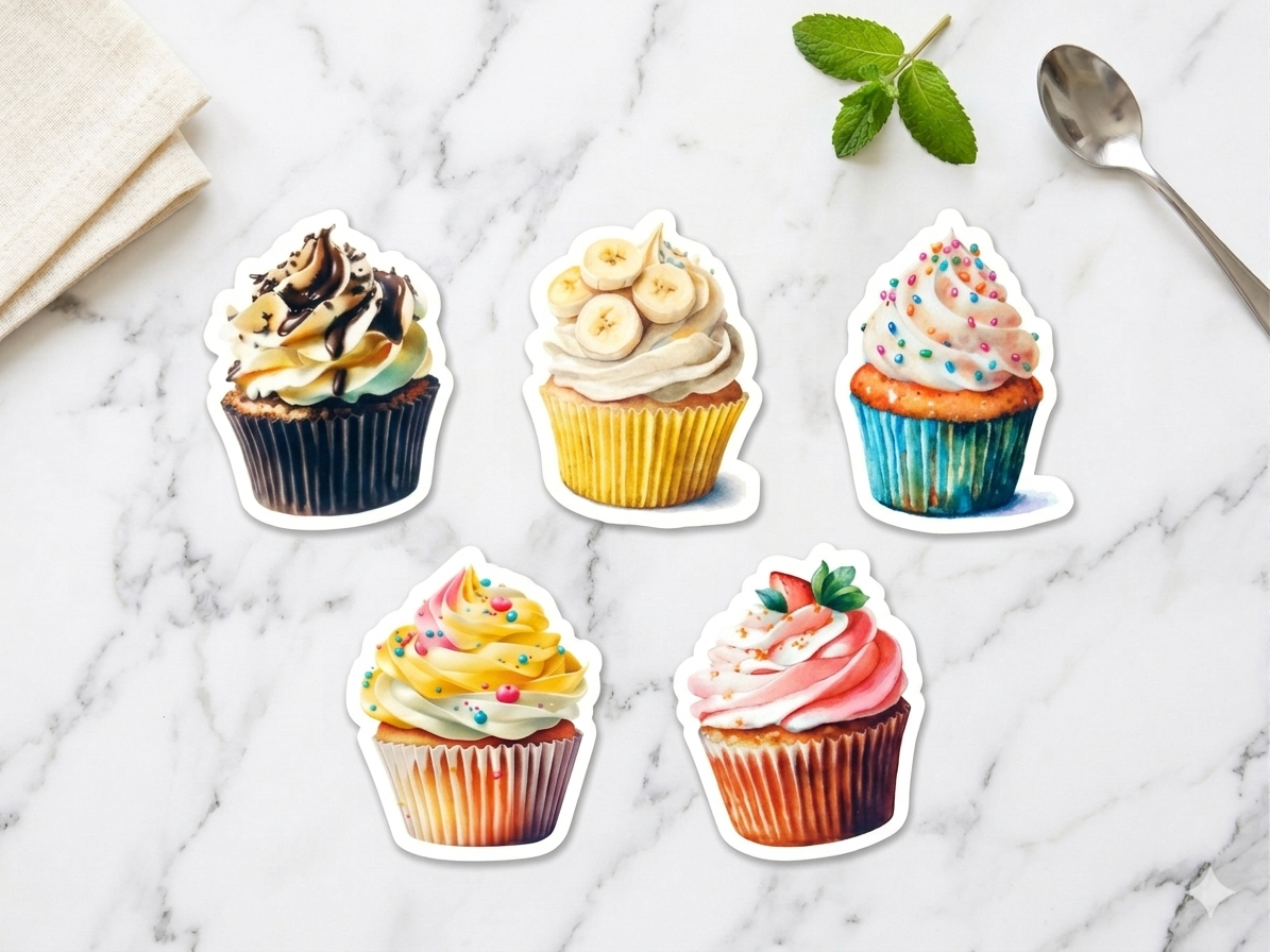 Cupcake Sticker Collection