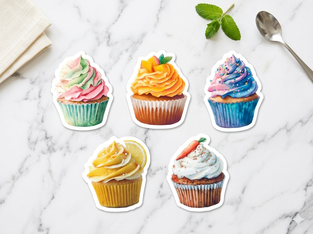 Cupcake Sticker Collection