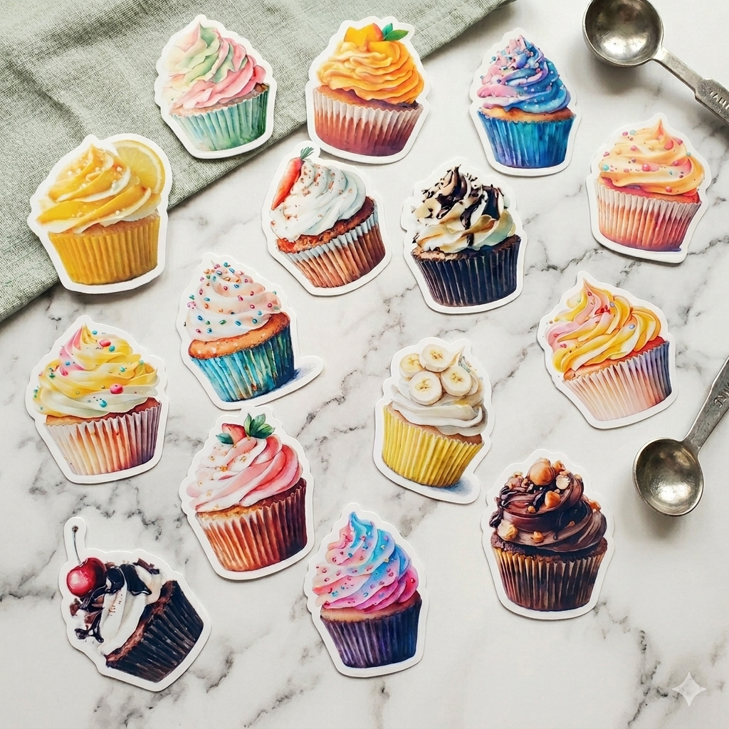 Cupcake Sticker Collection