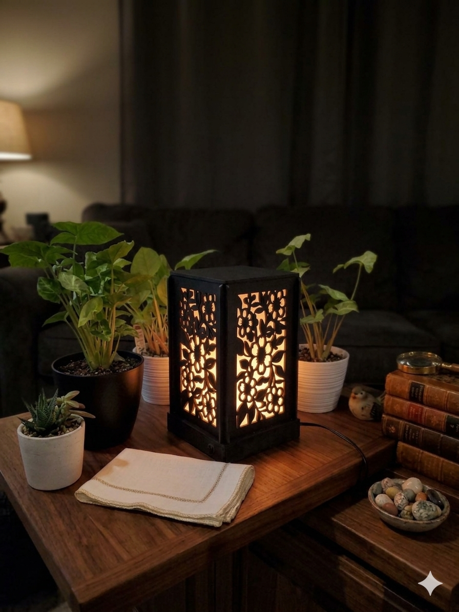 Floral Cut Out Colorful Lantern